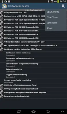 ECU Access Tester android App screenshot 1