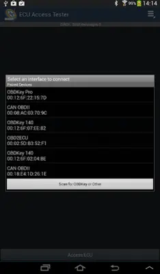 ECU Access Tester android App screenshot 2